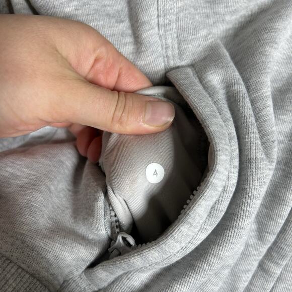 Lululemon Karmacollected Jacket Women’s 4 Heathered Light Grey Full Zip - Picture 7 of 9